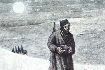 Ive Šubic, Glad, 1956, tempera na platnu, hrani Muzej novejše zgodovine Slovenije. <em>Foto: Muzej novejše zgodovine Slovenije</em>