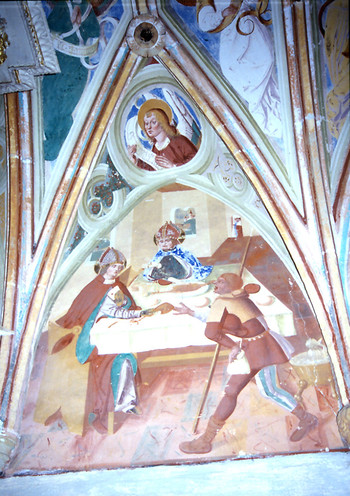 Legenda iz življenja sv. Urha, prva leta 16. stoletja, freska