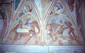 Legenda iz življenja sv. Urha, prva leta 16. stoletja, freska