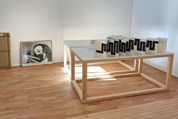 Installing the exhibition <em>Photo: Darko Simičić Photo Archive</em>